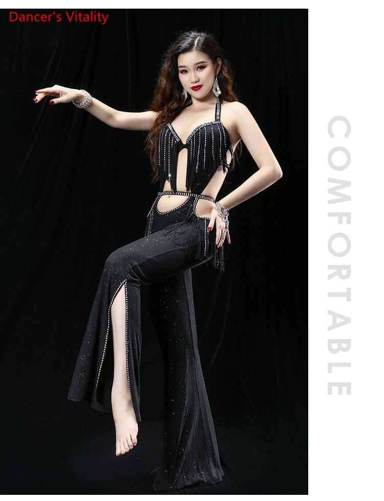 ベリーダンス衣装 パンツスタイルのパフォーマンス衣装 / ブラック 