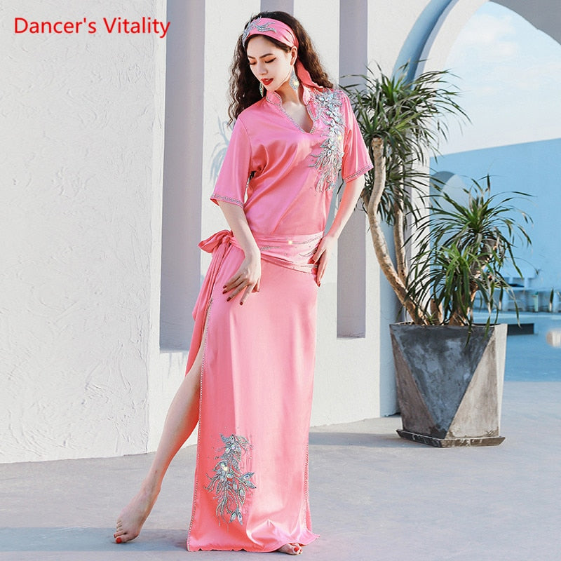 ベリーダンス衣装 #サイーディドレス #ピンク-