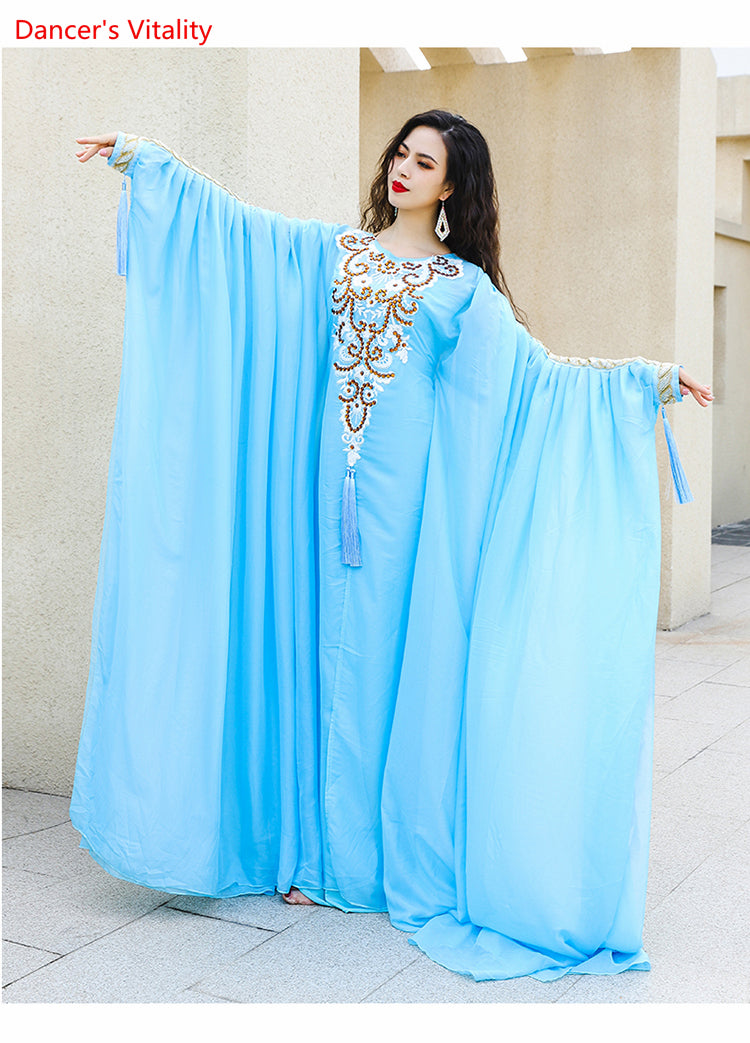 ベリーダンス衣装 パステルカラーのハリージドレス / ブルー – ベリー 
